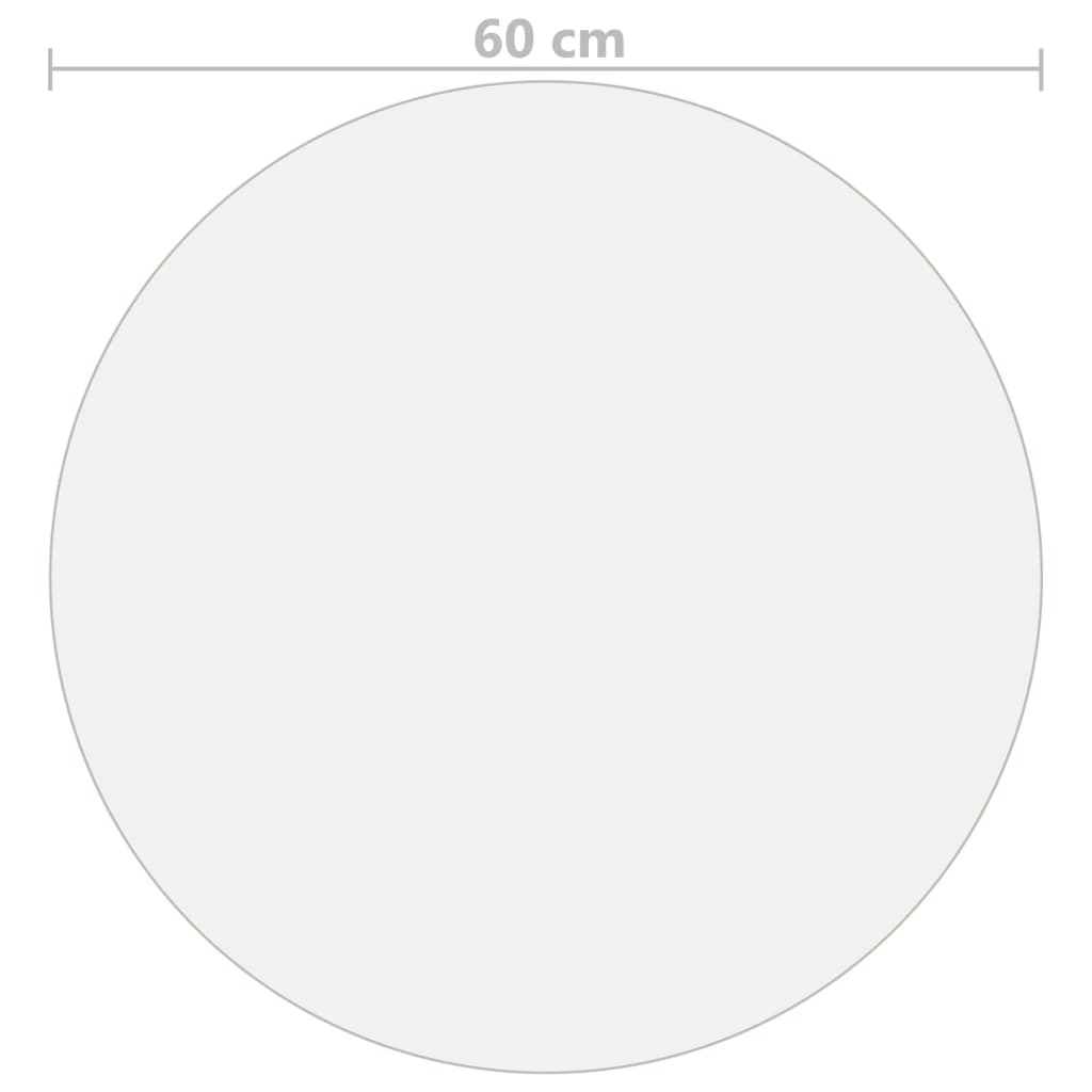 Tischfolie Transparent Ø 60 cm 2 mm PVC