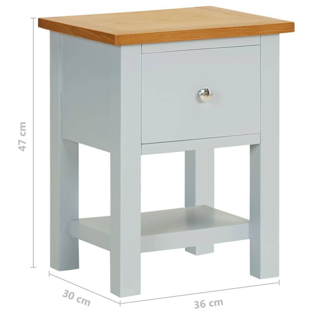 Nachttisch 36x30x47 cm Massivholz Eiche