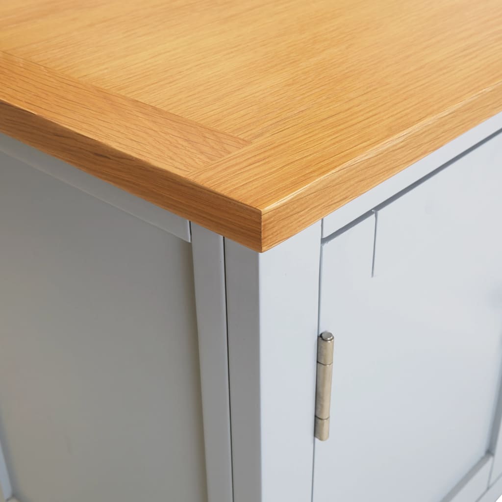 TV-Schrank 120x35x48 cm Massivholz Eiche