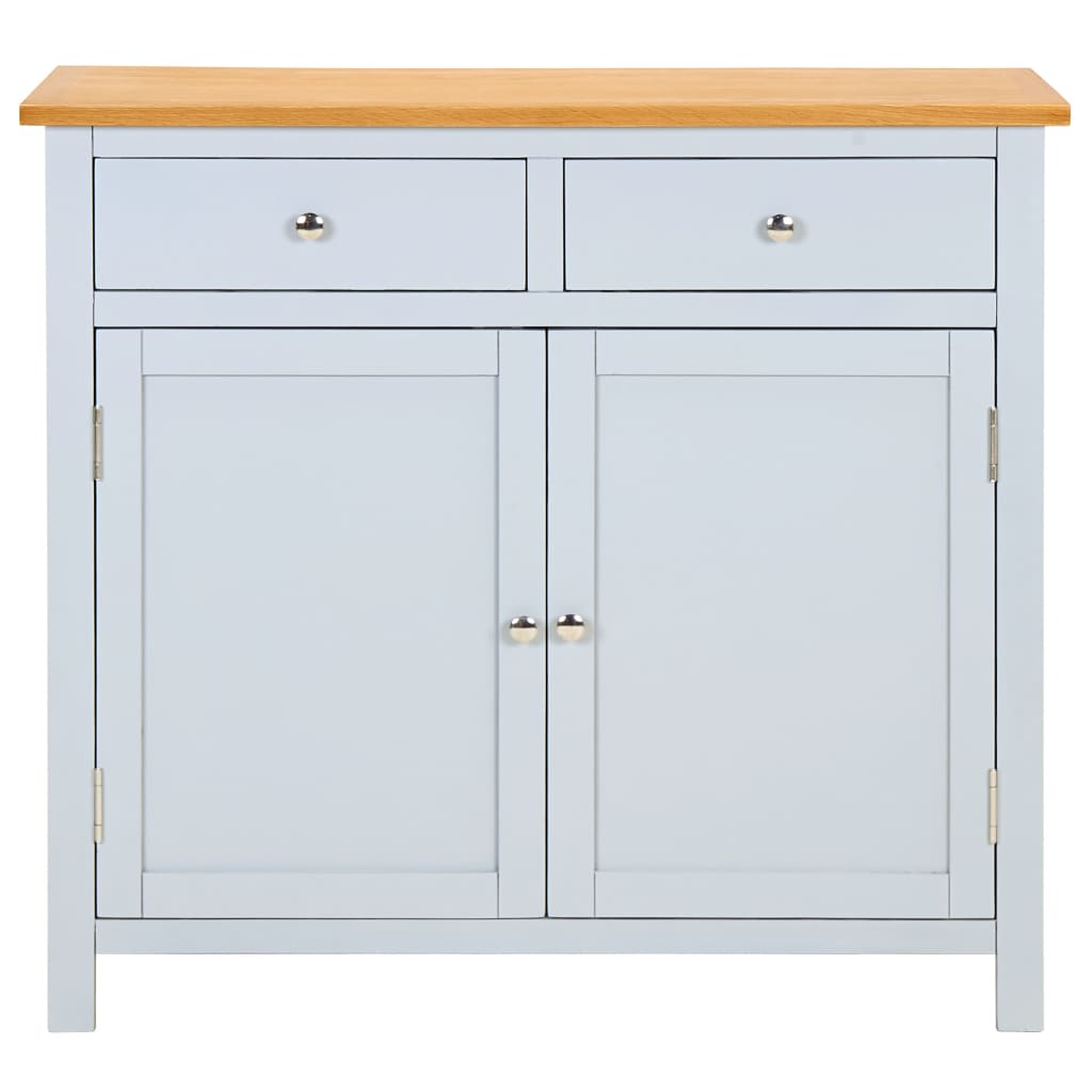 Sideboard 90x33,5x83 cm Massivholz Eiche