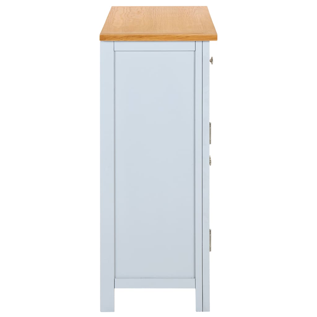 Sideboard 90x33,5x83 cm Massivholz Eiche