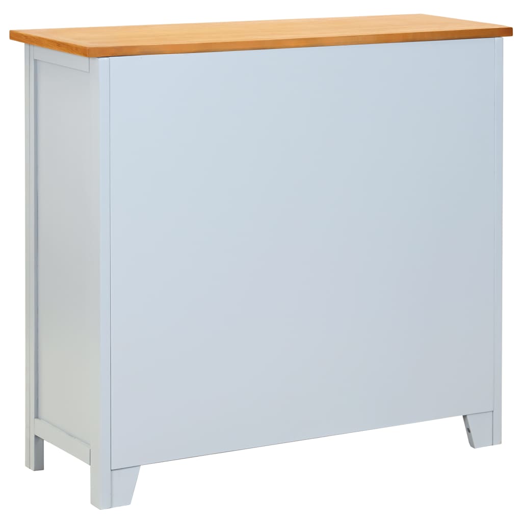 Sideboard 90x33,5x83 cm Massivholz Eiche