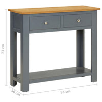 Thumbnail for Konsolentisch 83x30x73 cm Massivholz Eiche