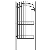 Thumbnail for Zauntor mit Spitzen Stahl 100x200 cm Schwarz