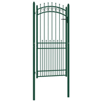 Thumbnail for Zauntor mit Spitzen Stahl 100x200 cm Grün
