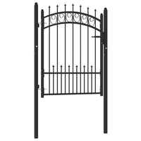 Thumbnail for Zauntor mit Spitzen Stahl 100x125 cm Schwarz