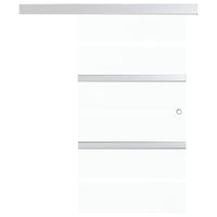 Thumbnail for Schiebetür ESG-Glas und Aluminium 102,5x205 cm Silbern