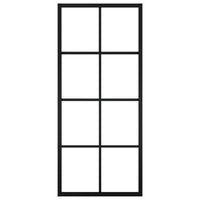 Thumbnail for Schiebetür Aluminium und ESG-Glas 76 x 205 cm Schwarz