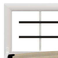 Thumbnail for Bettgestell Weiß und Schwarz Metall 140 × 200 cm