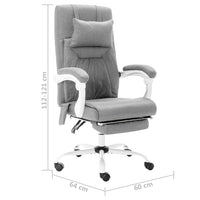 Thumbnail for Massage-Bürostuhl Grau Stoff