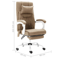 Thumbnail for Massage-Bürostuhl Taupe Stoff