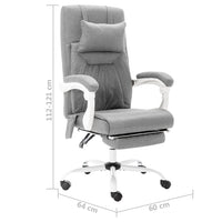 Thumbnail for Massage-Bürostuhl Grau Stoff