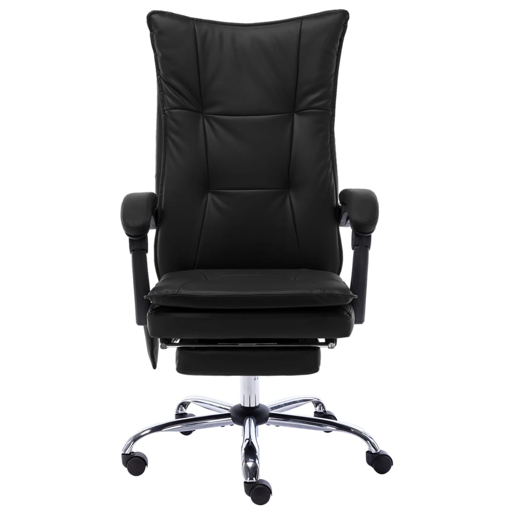 Massage-Bürostuhl Schwarz Kunstleder