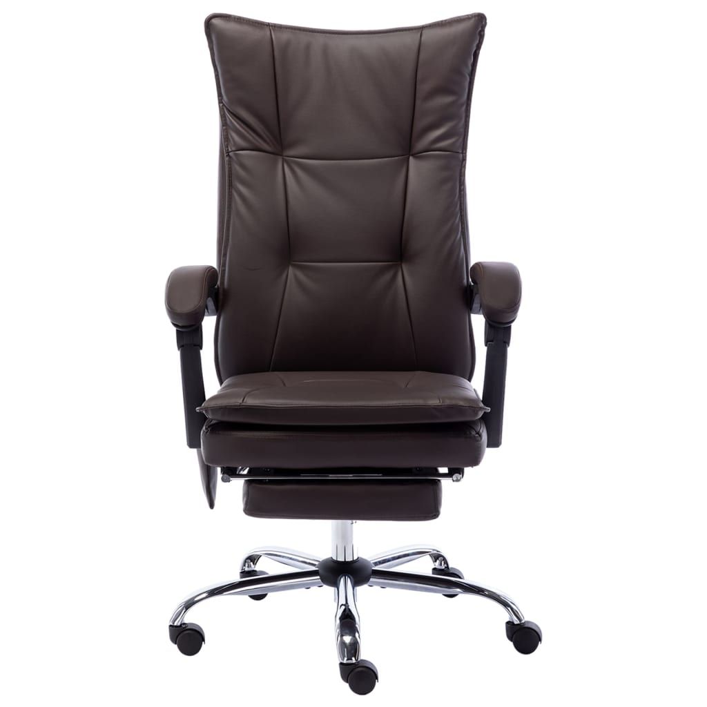 Massage-Bürostuhl Braun Kunstleder