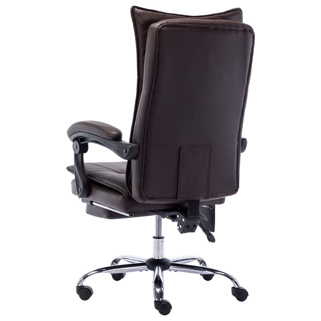 Massage-Bürostuhl Braun Kunstleder