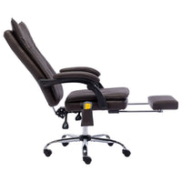 Thumbnail for Massage-Bürostuhl Braun Kunstleder