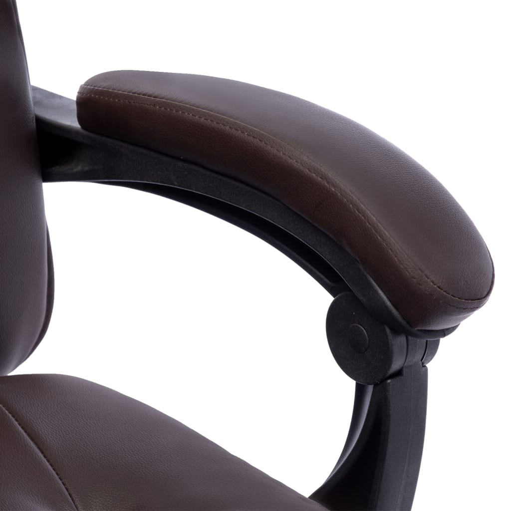 Massage-Bürostuhl Braun Kunstleder