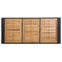 Thumbnail for 7-tlg. Gartenbar-Set mit Auflagen Poly Rattan Schwarz