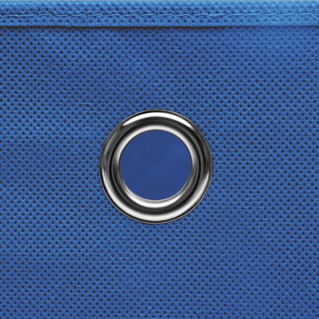 Aufbewahrungsboxen mit Deckel 10 Stk. Blau 32×32×32 cm Stoff