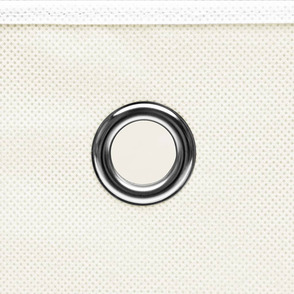 Aufbewahrungsboxen mit Deckel 4 Stk. Weiß 32×32×32 cm Stoff