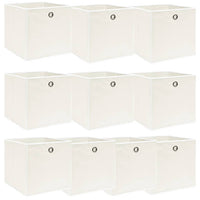 Thumbnail for Aufbewahrungsboxen 10 Stk. Weiß 32×32×32 cm Stoff