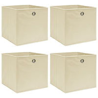 Thumbnail for Aufbewahrungsboxen 4 Stk. Creme 32x32x32 cm Stoff
