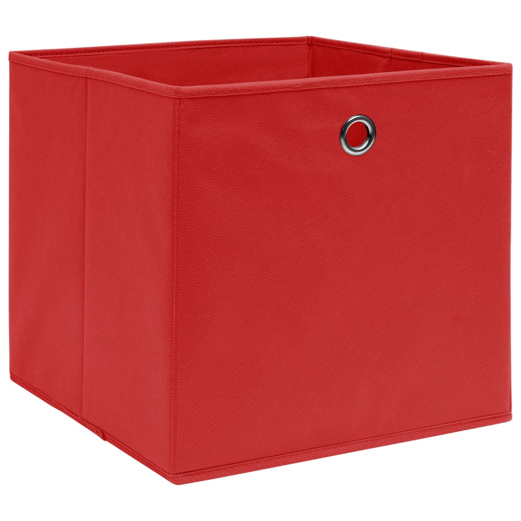 Aufbewahrungsboxen 4 Stk. Rot 32×32×32 cm Stoff