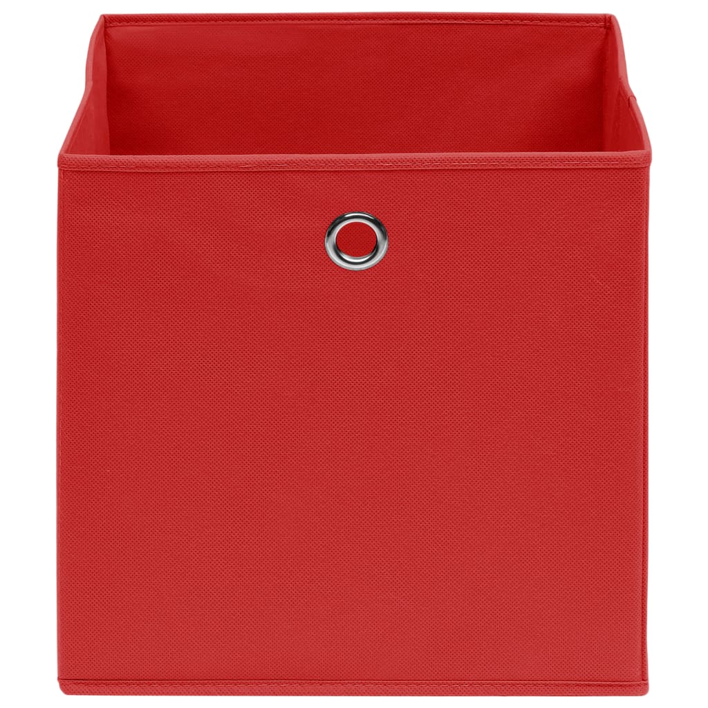 Aufbewahrungsboxen 4 Stk. Rot 32×32×32 cm Stoff