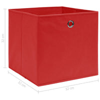 Thumbnail for Aufbewahrungsboxen 4 Stk. Rot 32×32×32 cm Stoff