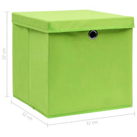 Thumbnail for Aufbewahrungsboxen mit Deckel 4 Stk. Grün 32×32×32 cm Stoff