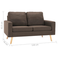 Thumbnail for 2-Sitzer-Sofa Braun Stoff