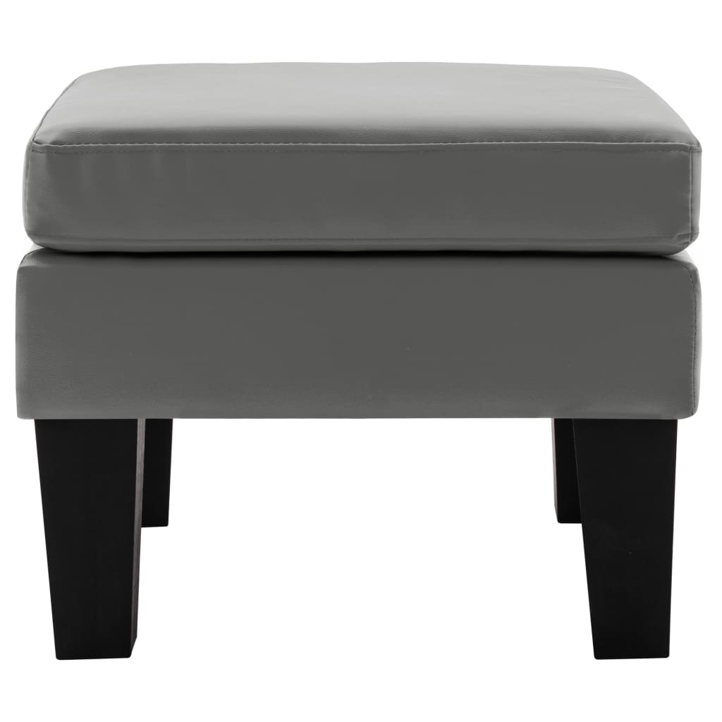 Fußhocker Grau Kunstleder