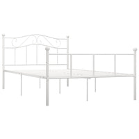 Thumbnail for Bettgestell Weiß Metall 160×200 cm