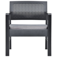 Thumbnail for Garten-Lounge-Set mit Auflagen 4-tlg. Kunststoff Anthrazit