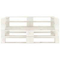 Thumbnail for Garten-Palettensofa Weiß 2-Sitzer Holz