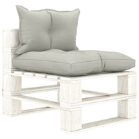 Thumbnail for Garten-Paletten-Mittelsofa mit Taupe-Kissen Holz