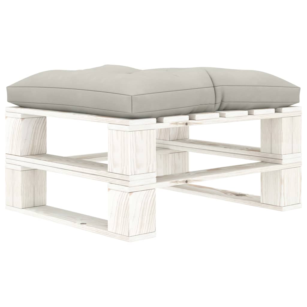 vidaXL Garten-Palettenhocker mit Taupe-Kissen Holz