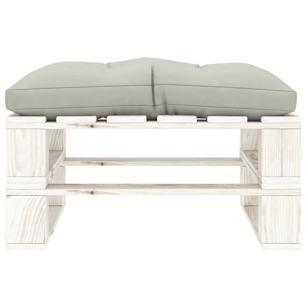 vidaXL Garten-Palettenhocker mit Taupe-Kissen Holz