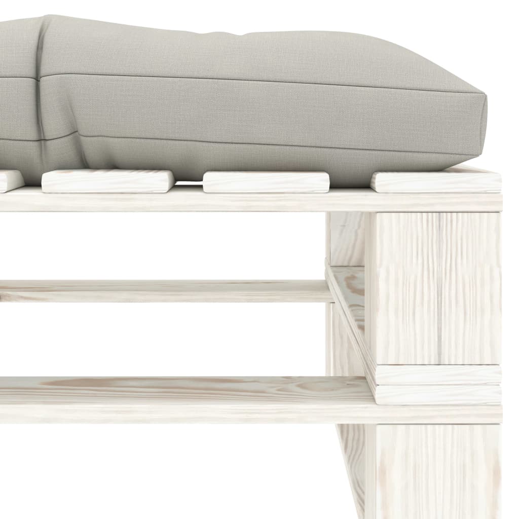 vidaXL Garten-Palettenhocker mit Taupe-Kissen Holz
