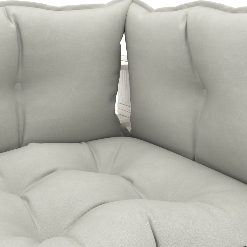 Garten-Palettensofa 2-Sitzer mit Taupe-Kissen Holz