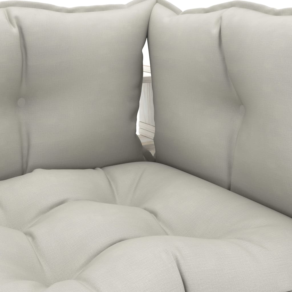 6-tlg. Garten-Lounge-Set Paletten mit Kissen in Taupe Holz