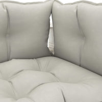 Thumbnail for 6-tlg. Garten-Lounge-Set Paletten mit Kissen in Taupe Holz