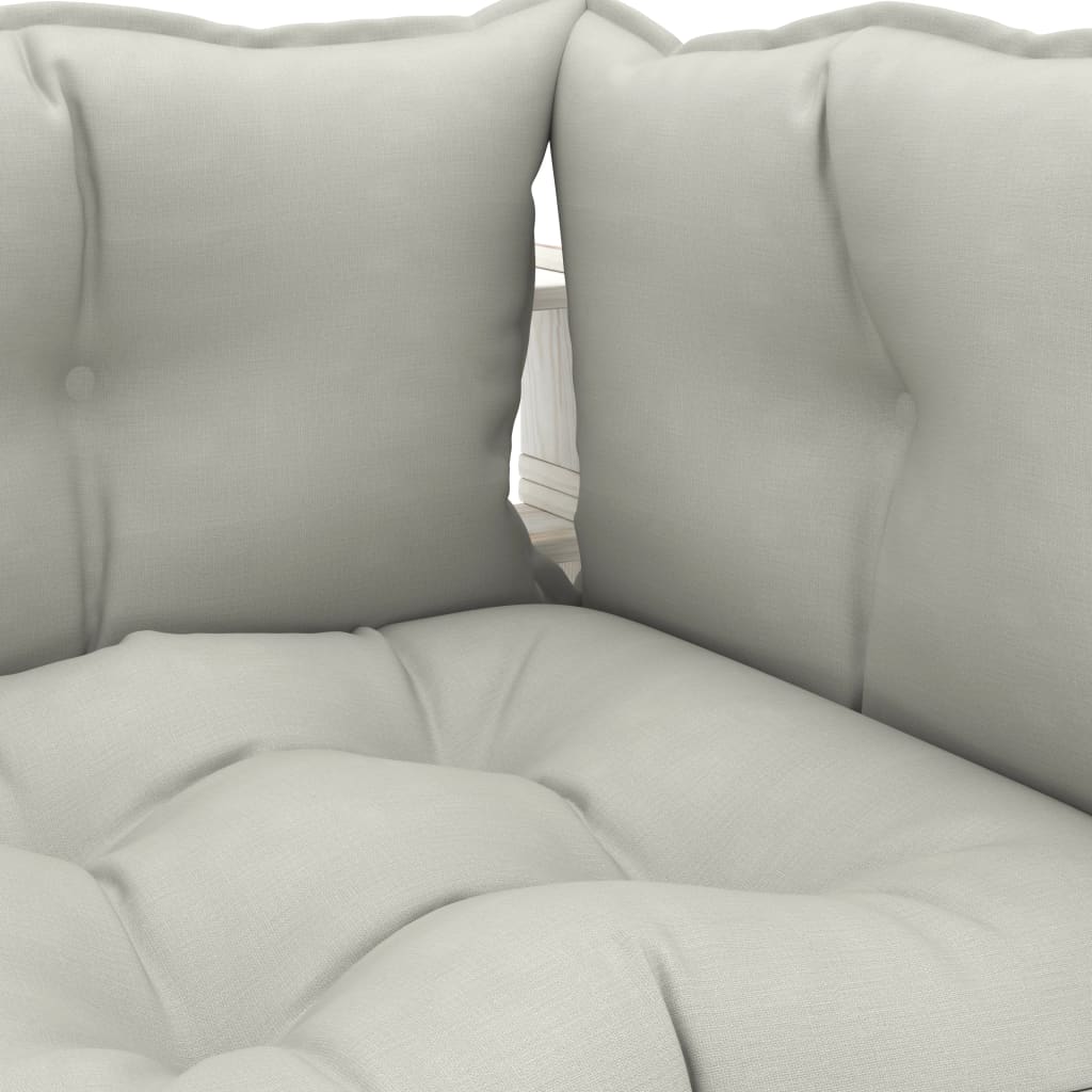 6-tlg. Garten-Lounge-Set Paletten mit Kissen in Taupe Holz