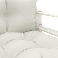 Thumbnail for Garten-Palettensofa mit Beigen Kissen Holz