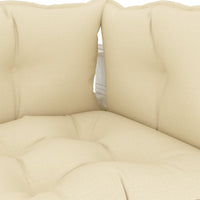 Thumbnail for Garten-Paletten-Ecksofa mit Creme-Kissen Holz