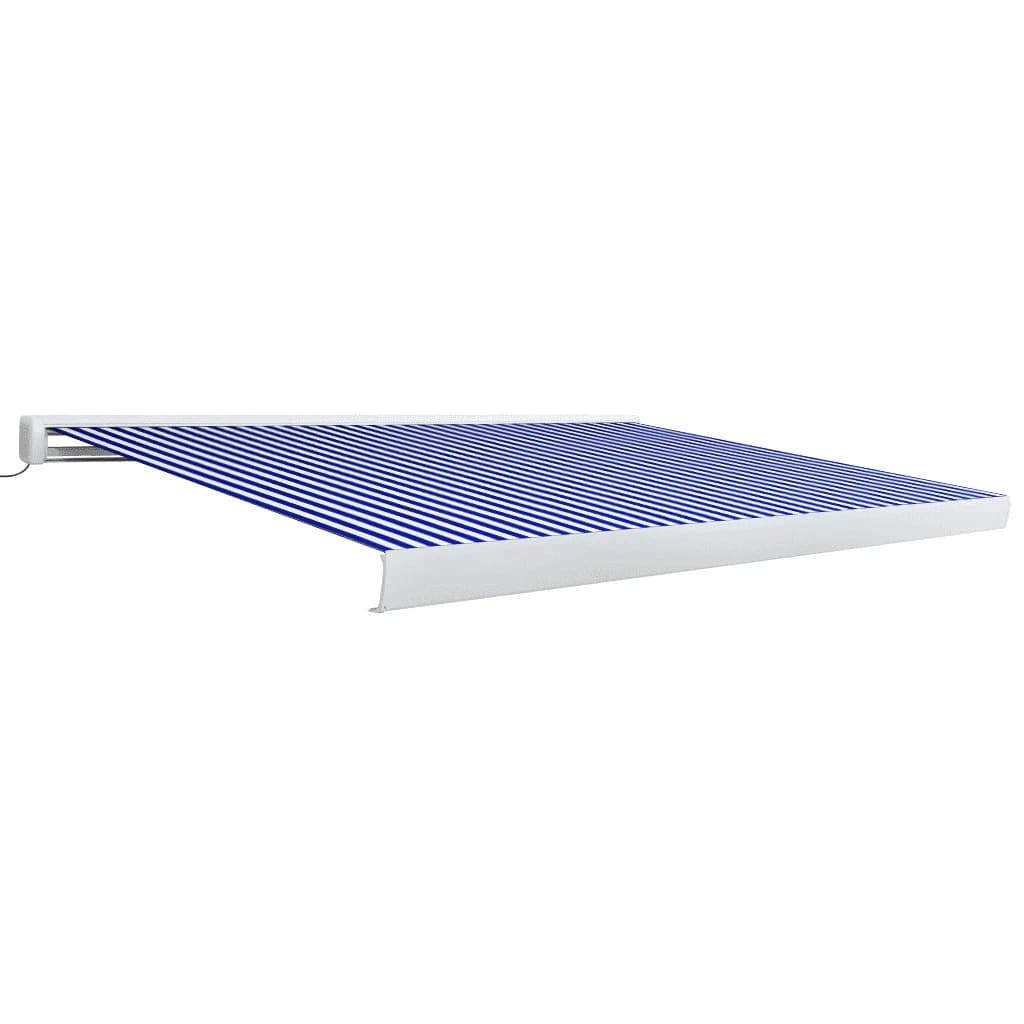 Motorisierte Kassetten-Markise 300x250 cm Blau und Weiß