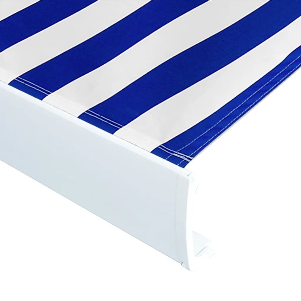 Motorisierte Kassetten-Markise 400x300 cm Blau und Weiß