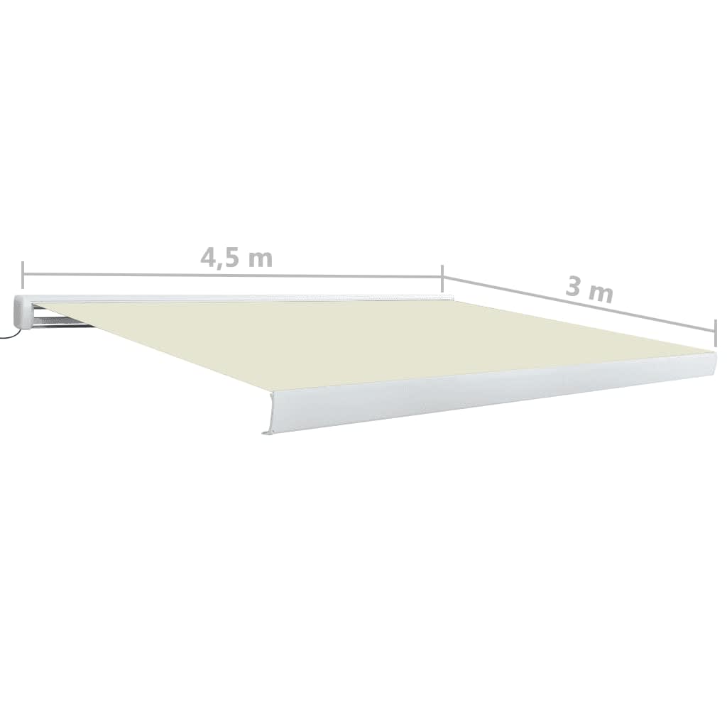 Motorisierte Kassetten-Markise 450x300 cm Creme