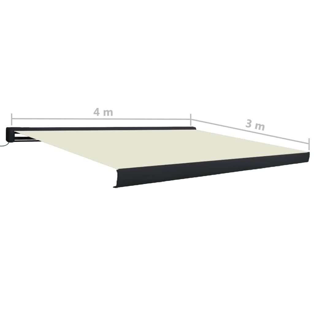 Kassettenmarkise mit Motor 400x300 cm Creme