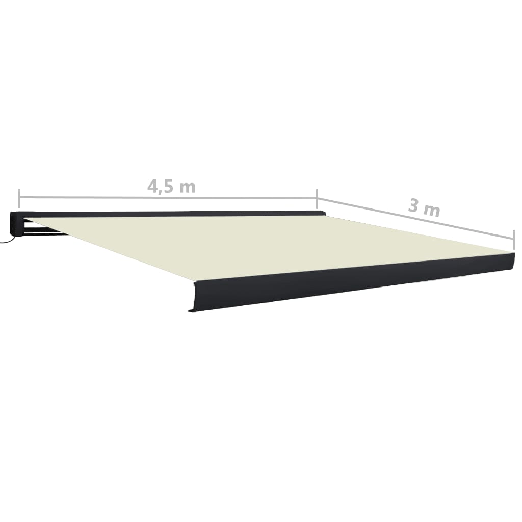 Kassettenmarkise mit Motor 450x300 cm Creme